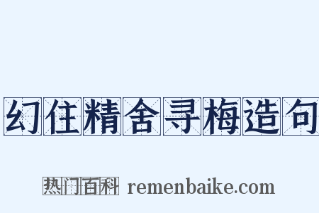 幻住精舍寻梅造句是什么意思的图片